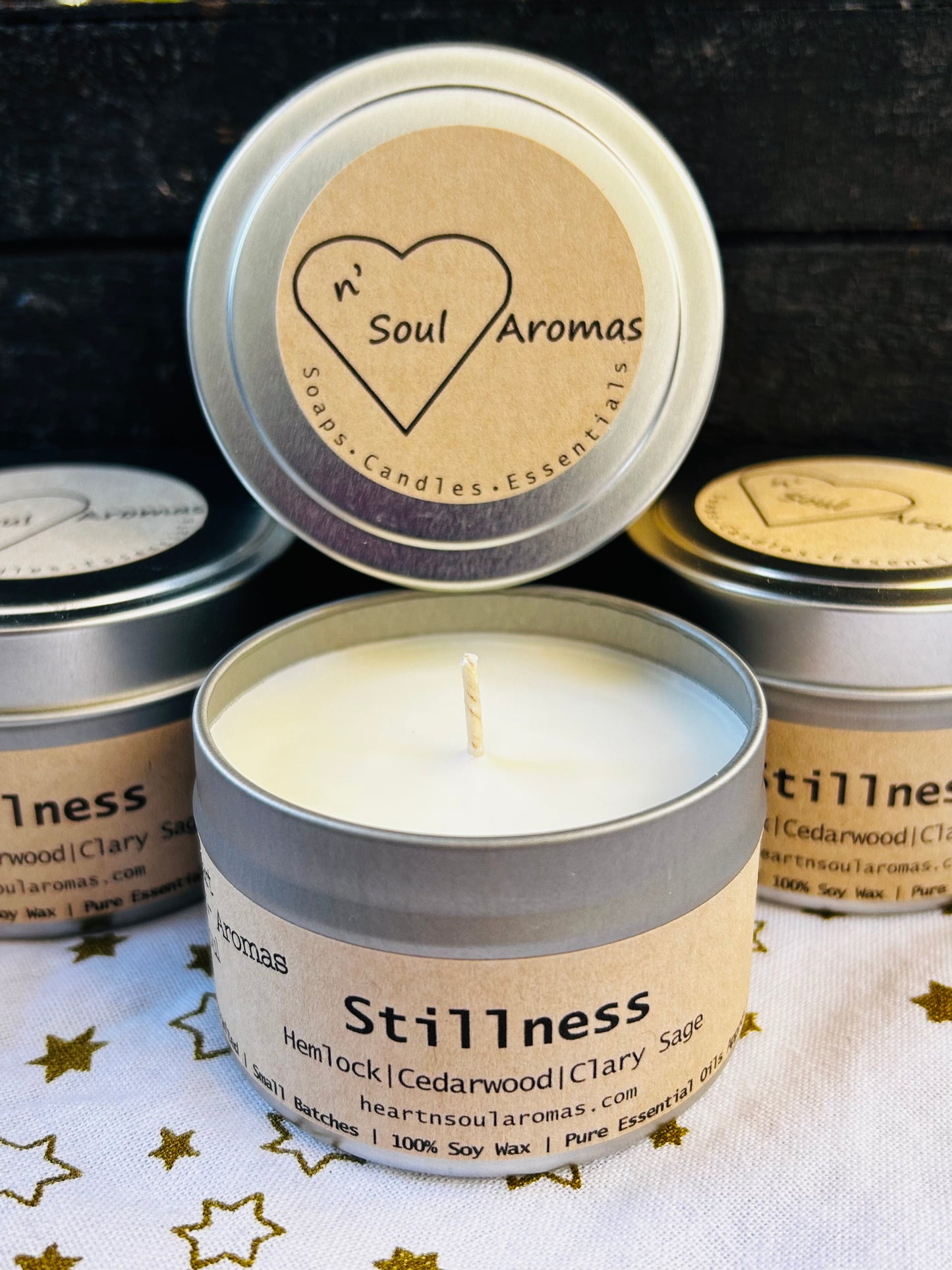 Stillness – All natural soy wax candle hand poured with pure essential oils.