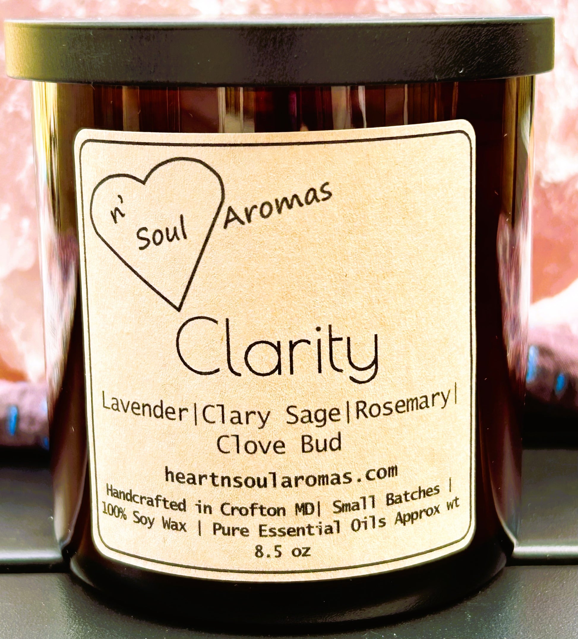 Clarity Soy Wax Candle Amber Jar