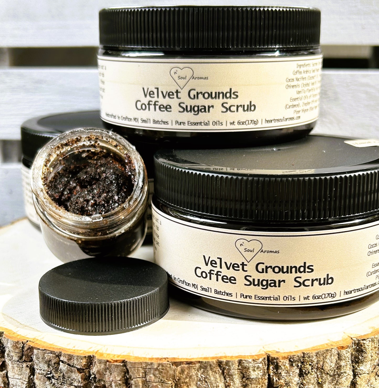 Velvet Grounds Coffee Sugar Scrub Open